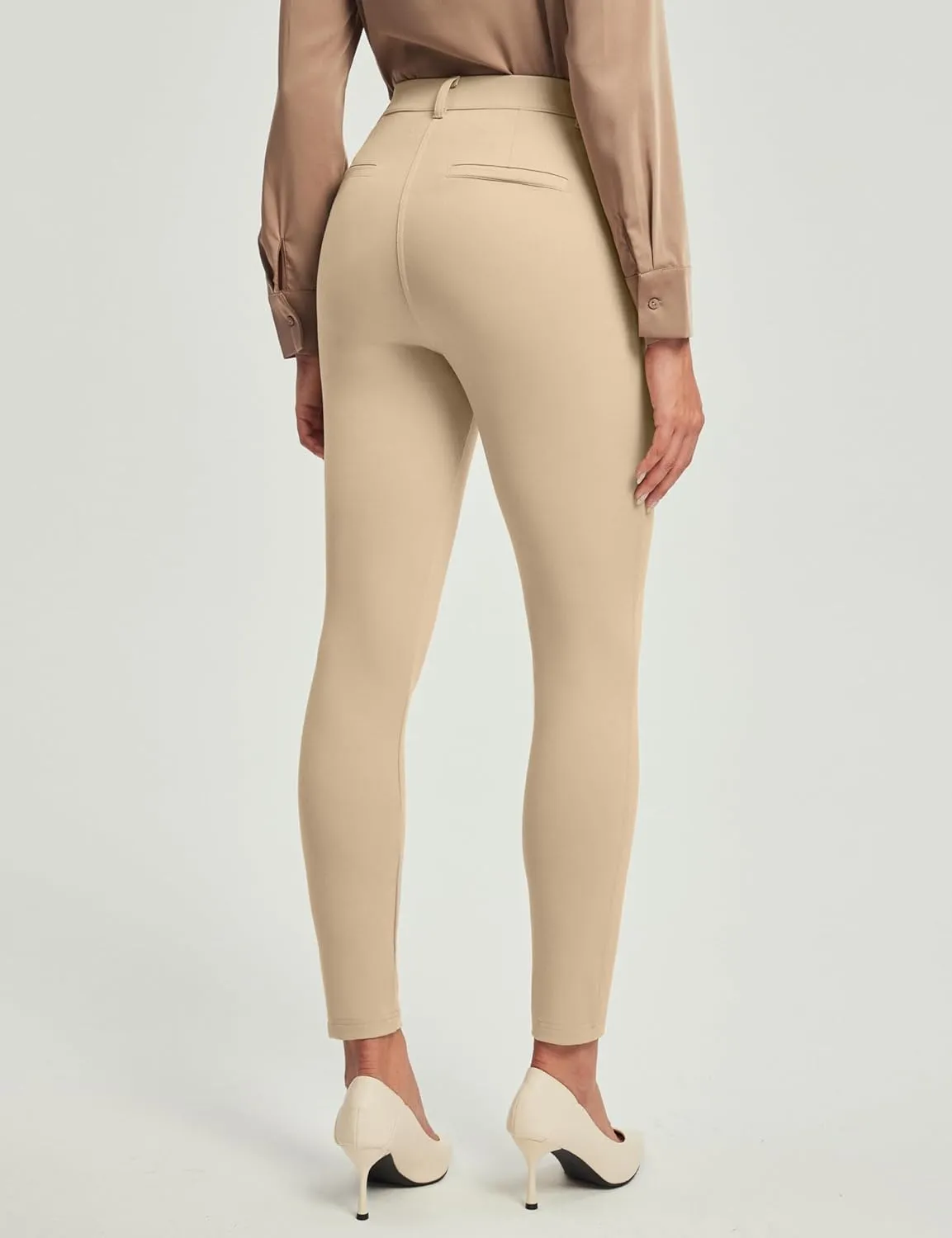IUGA Stretchy Work Pants for Women Pull on Dress Pants for Women High Waitsted Business Casual Pants with 2 Pockets