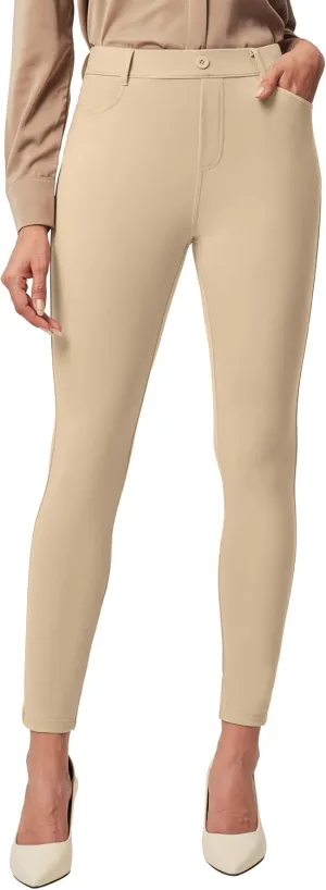 IUGA Stretchy Work Pants for Women Pull on Dress Pants for Women High Waitsted Business Casual Pants with 2 Pockets
