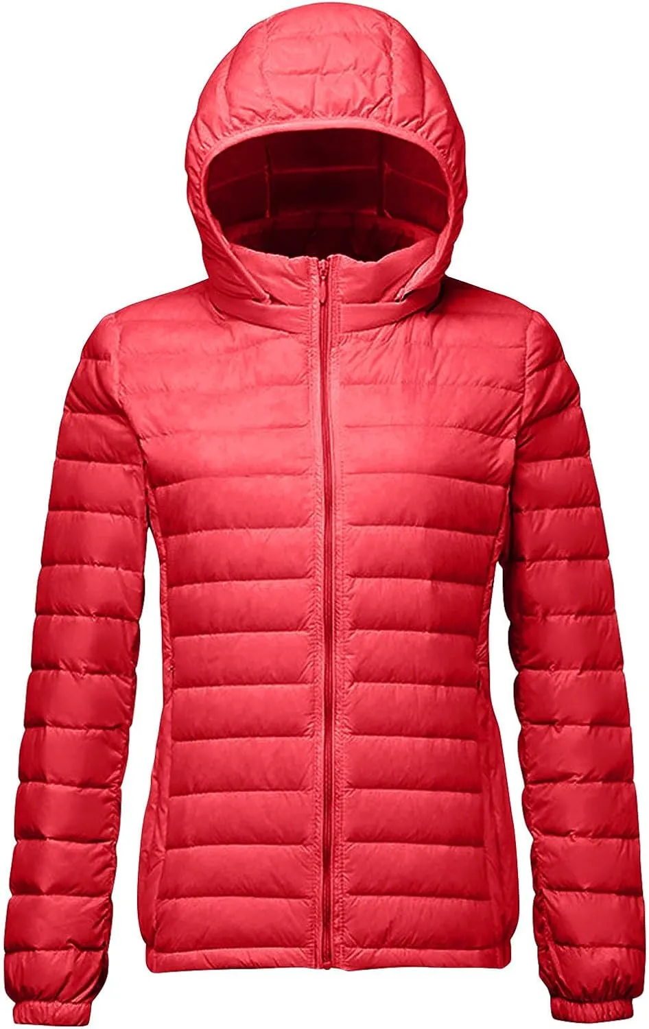 JOAU Women's Warm Quilted Puffer Coat Packable Ultra Lightweight Short Duck Down Jackets Outerwear with Removable Hood