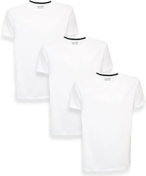 Kenneth Cole REACTION Mens T-Shirt Pack of 3 - UPF 50  Cotton/Spandex Jersey Slim Fit T Shirts for Men 3-Pack
