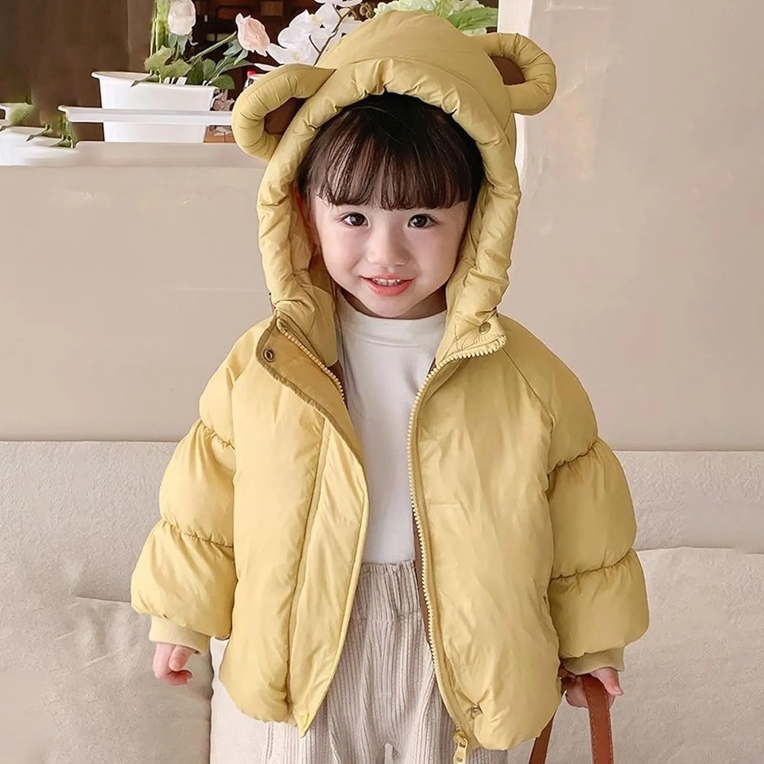 Kids Toddler Baby Girls Boys Winter Warm Thick Solid Cotton Long Sleeve Padded Jacket Coat Clothes Kid Jackets