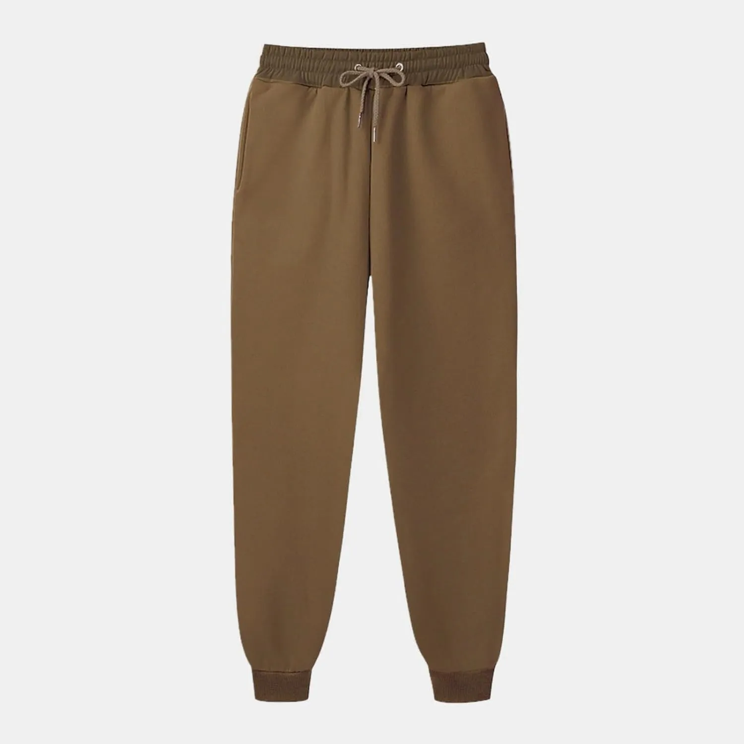 Ladies Solid Color Drawstring Elastic Waist Casual Loose Foot Fleece Sweatpants Womens Pants Casual Dress