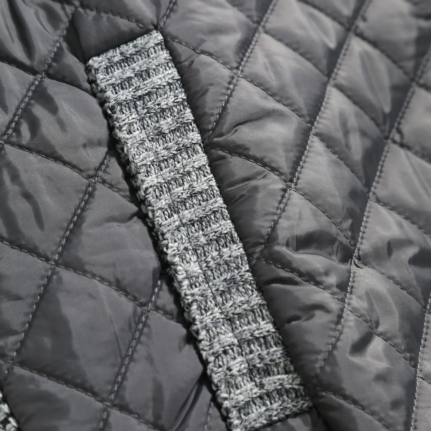 LCMTWX Mens Jackets Cottonpadded Jacket Stand Collar Knitted Splice Sweater Coat Casual Cardigan Men's Winter Jacket