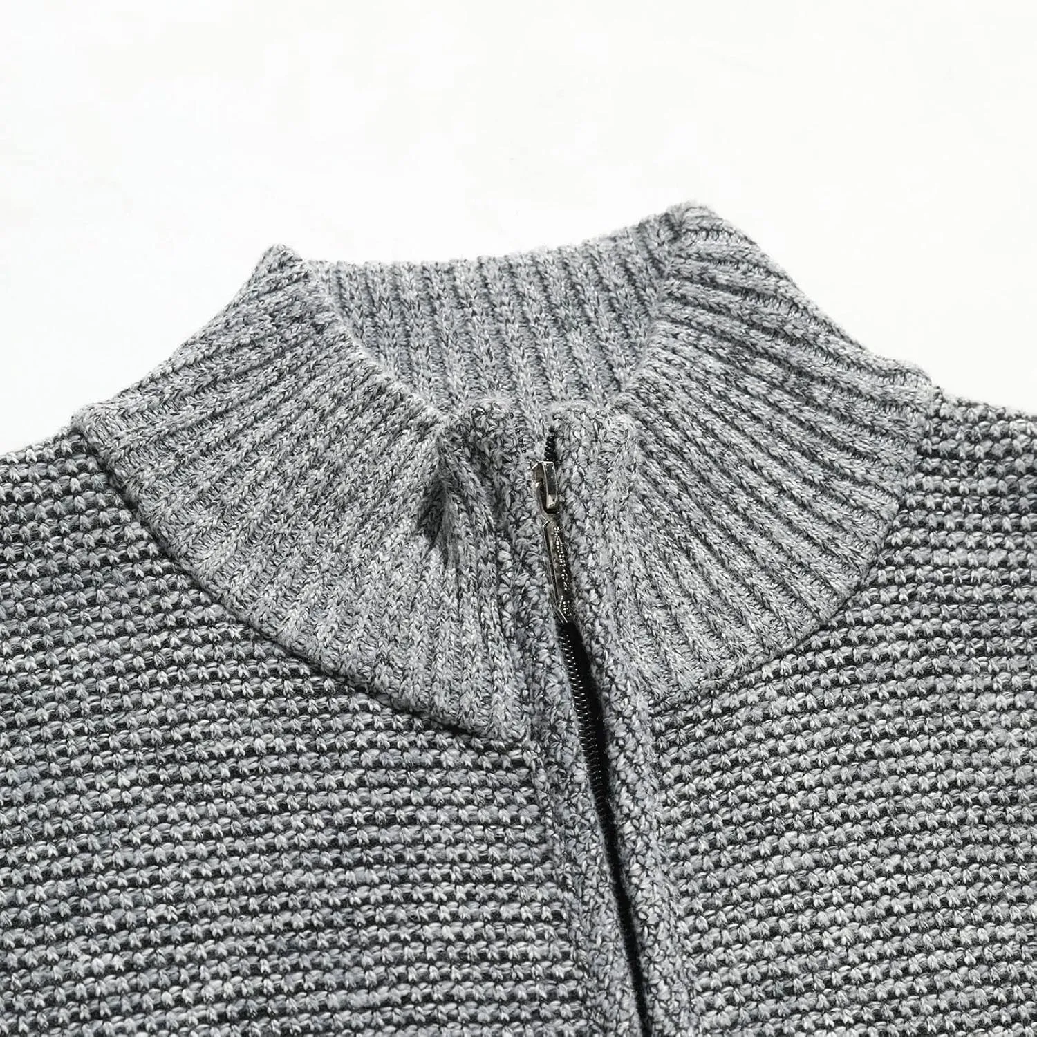 LCMTWX Mens Jackets Cottonpadded Jacket Stand Collar Knitted Splice Sweater Coat Casual Cardigan Men's Winter Jacket