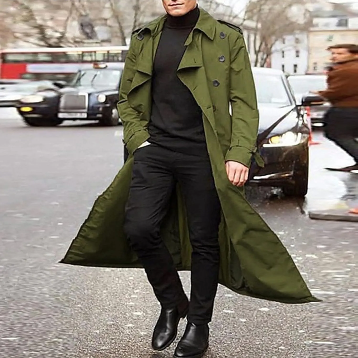 LCMTWX Men's Thicken Warm Winter Coat Stand Collar Knitted Splice Sweater Coat Casual Cardigan Stylish Outwear Winter