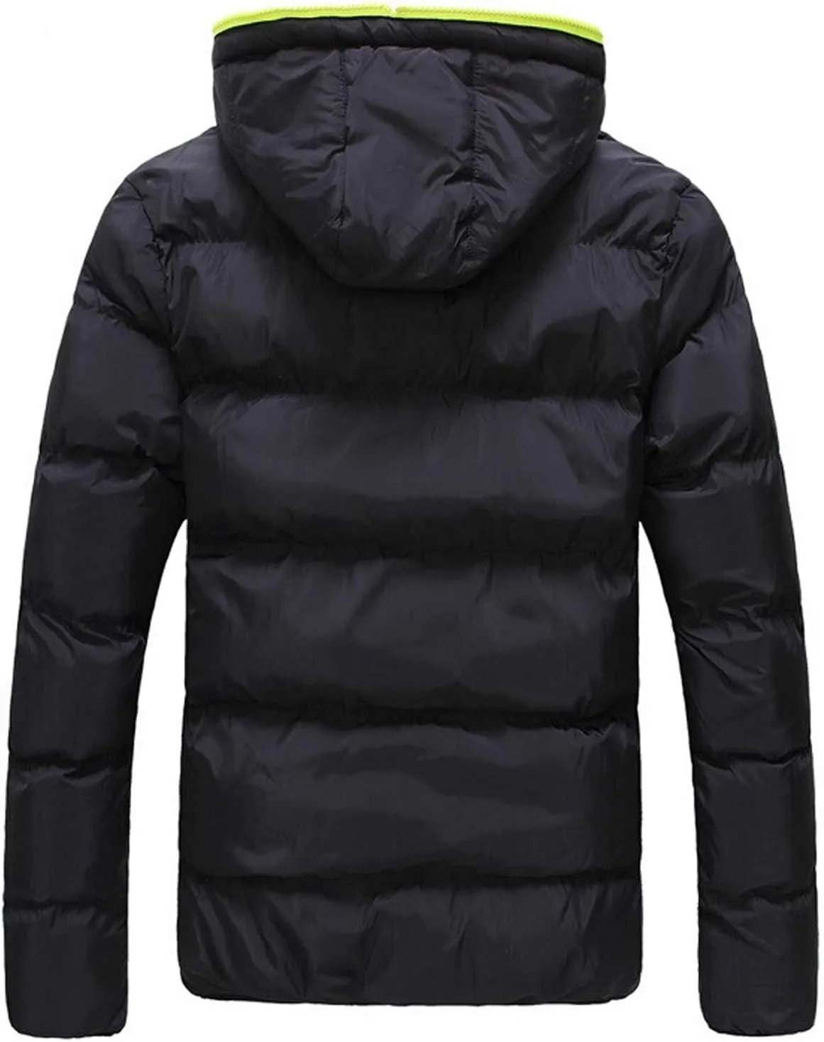 LCMTWX Men's Winter Thickened Warm Coats Leisure Plus Size Hat Zip Pocket Cotton-Padded Warm Soft Hooded Jacket Coats
