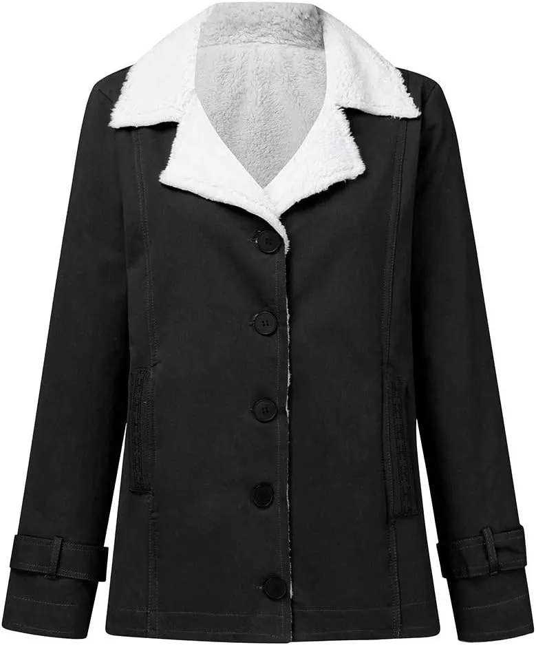 LCMTWX Women's 2023 Fashion Winter Coat Jacket Womens Winter Slim Women's Coat Coats for Women Women'S Fur Faux Fur Jackets