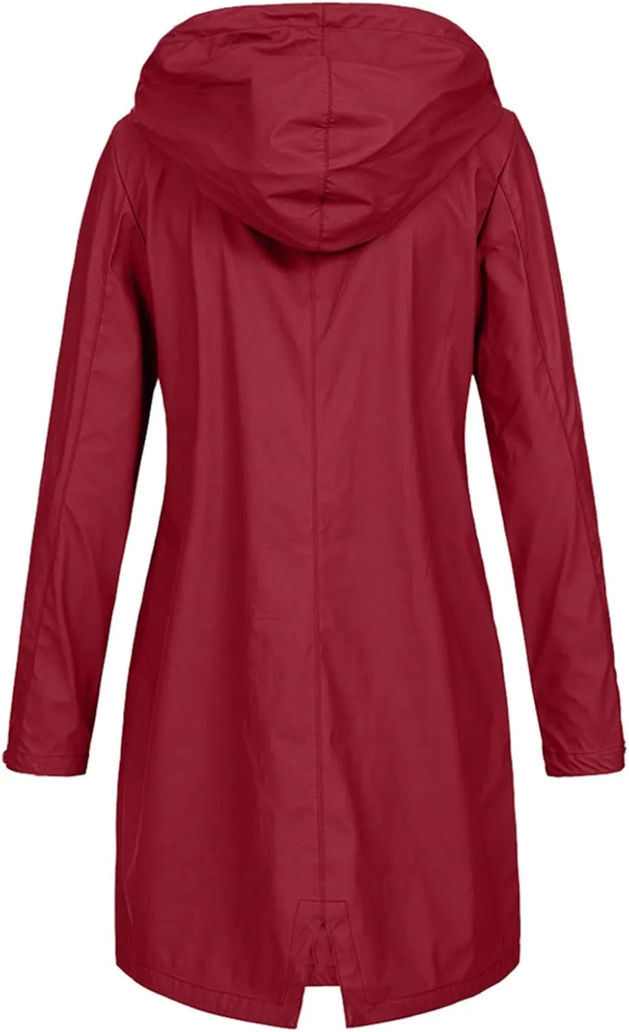 LCMTWX Women's Raincoats Hoodie Hooded Solid Women Coat Rain Raincoat Women's Coat Zip Up Hoodies Windbreaker Rain Jacket