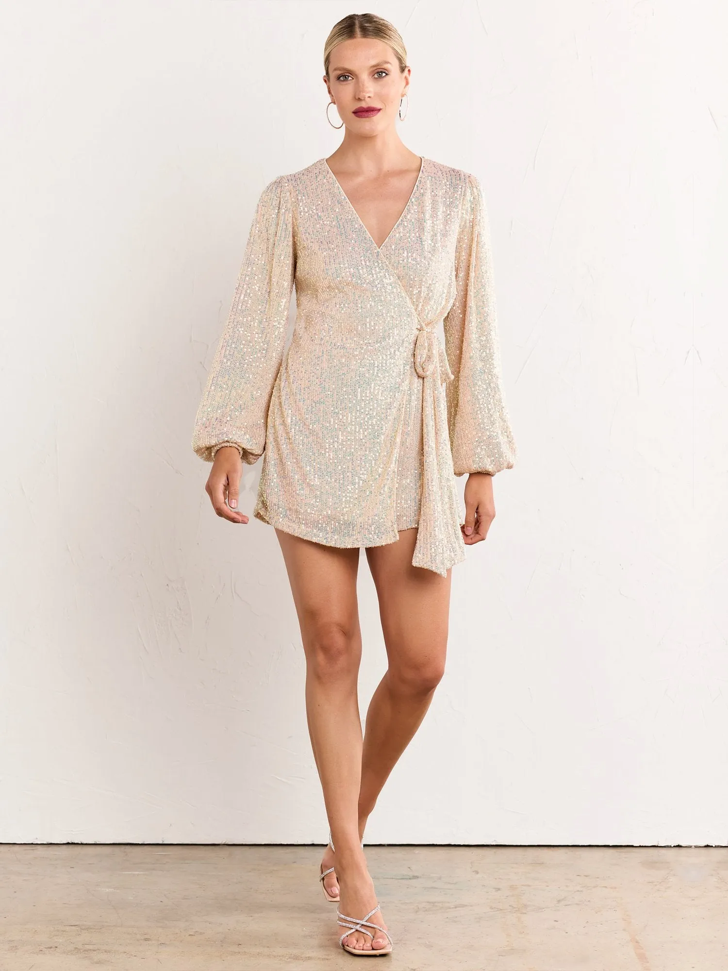 Lena Sequin Wrap Front Romper - Brands We Love