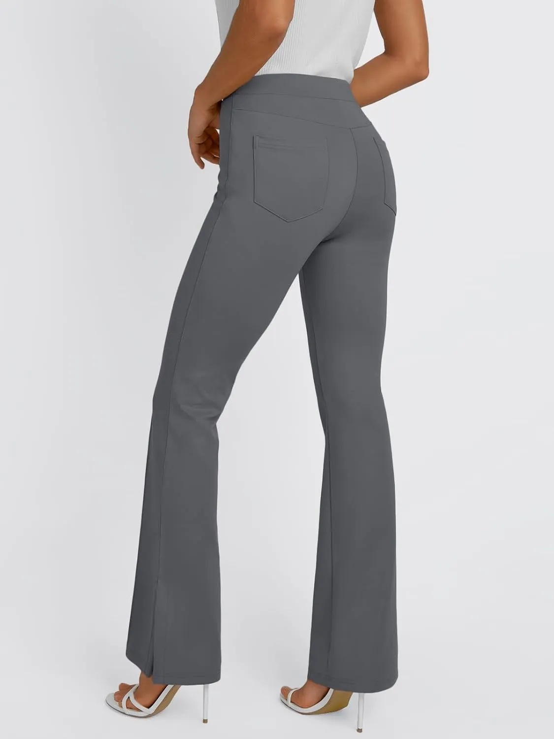 LILLUSORY Womens High Waisted Work Pants Business Casual Yoga Flare Leggings Stretchy Slacks