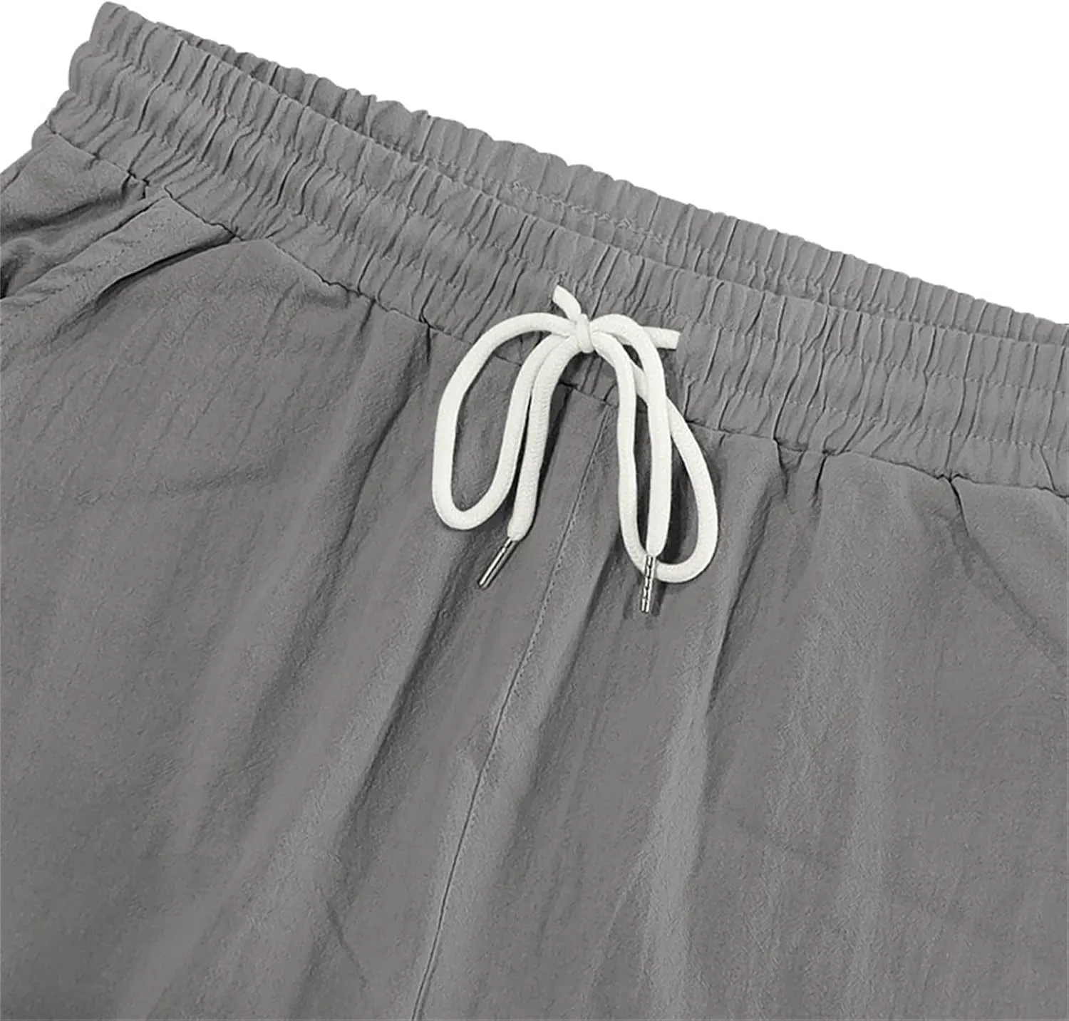Linen Pants for Men Summer Beach Pants Lightweight Casual Plain Elastic Waist Drawstring Trousers Vacation Slacks
