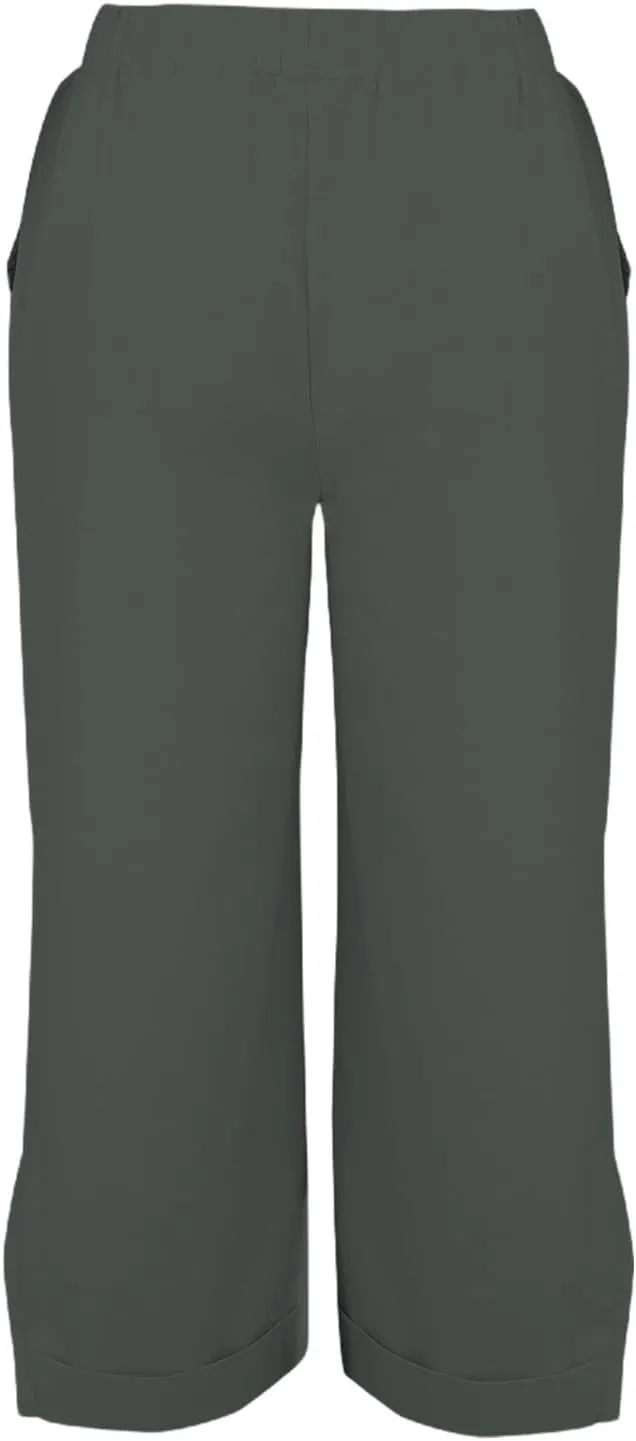 Linen Pants for Women Petite Elastic Trousers Cotton Casual Loose Linen Beach Pants Summer Vacatio Outfit