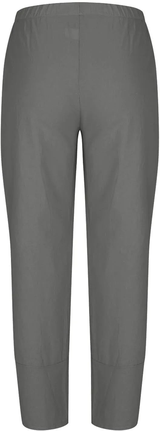 Linen Pants for Women Pleated Womens Summer Pants with Pockets Casual Elastic Waist Lantern Slacks Loose Fit Trousers