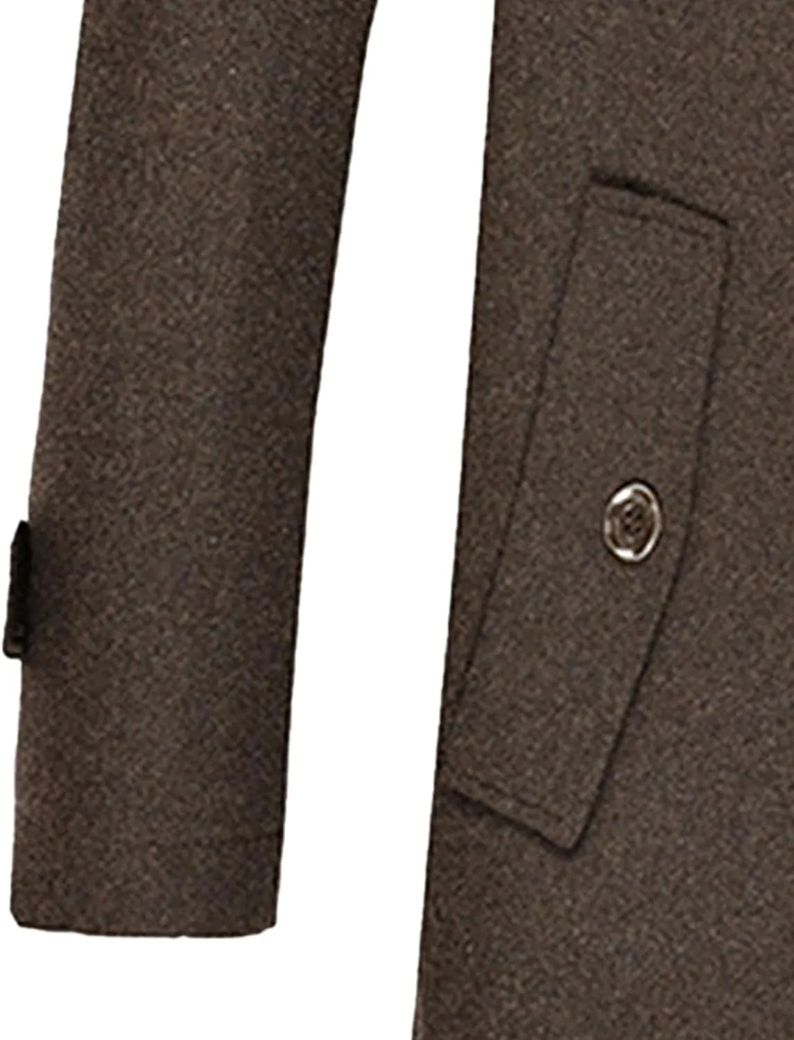 Maiyifu-GJ Men Stylish Scarf Single Breasted Wool Blend Coat Thick Winter Warm Slim Fit Coat Business Top Trench Overcoat
