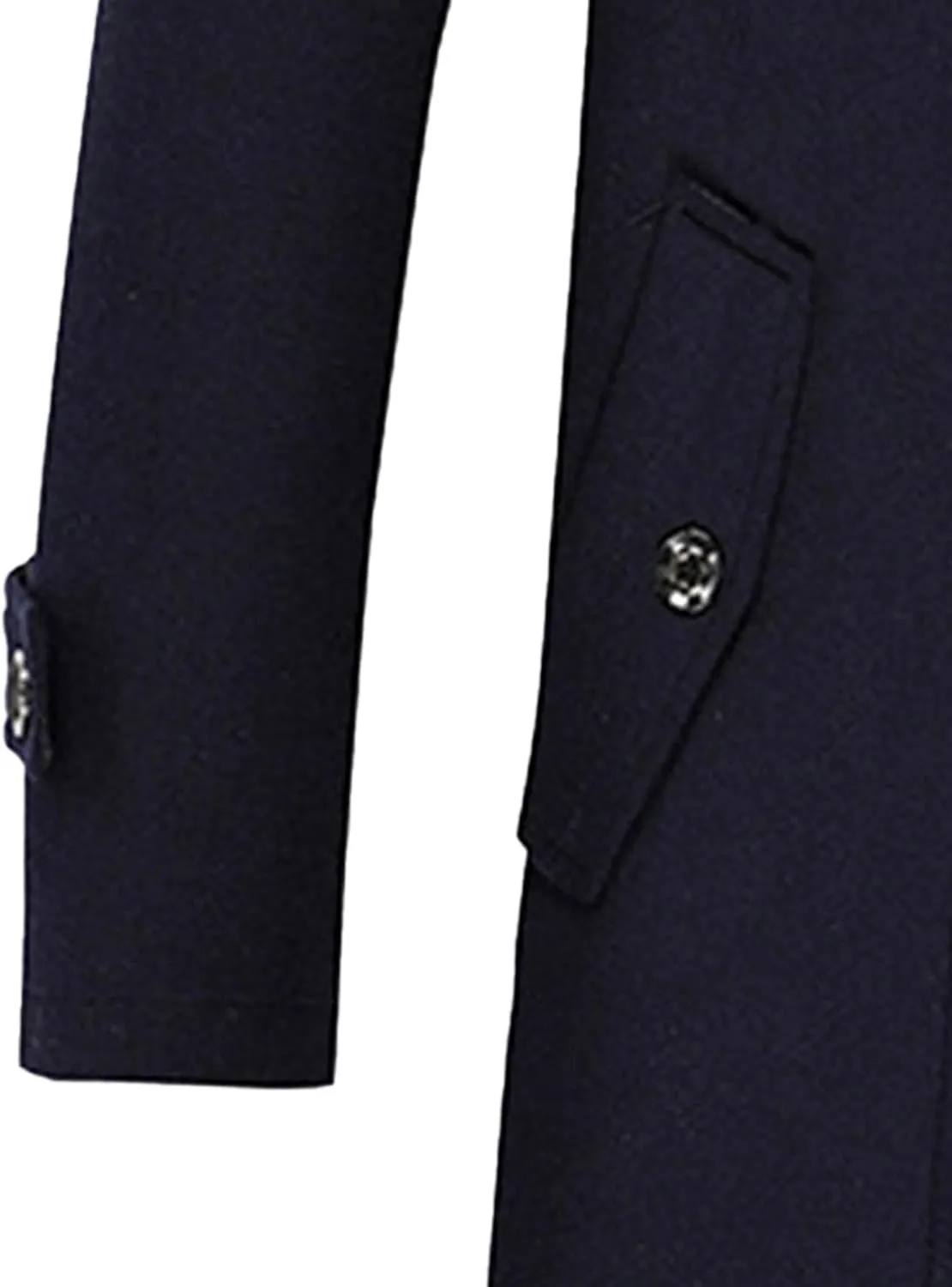 Maiyifu-GJ Men Stylish Scarf Single Breasted Wool Blend Coat Thick Winter Warm Slim Fit Coat Business Top Trench Overcoat