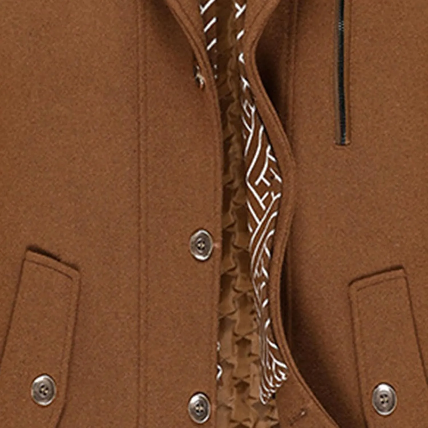Maiyifu-GJ Men Stylish Scarf Single Breasted Wool Blend Coat Thick Winter Warm Slim Fit Coat Business Top Trench Overcoat
