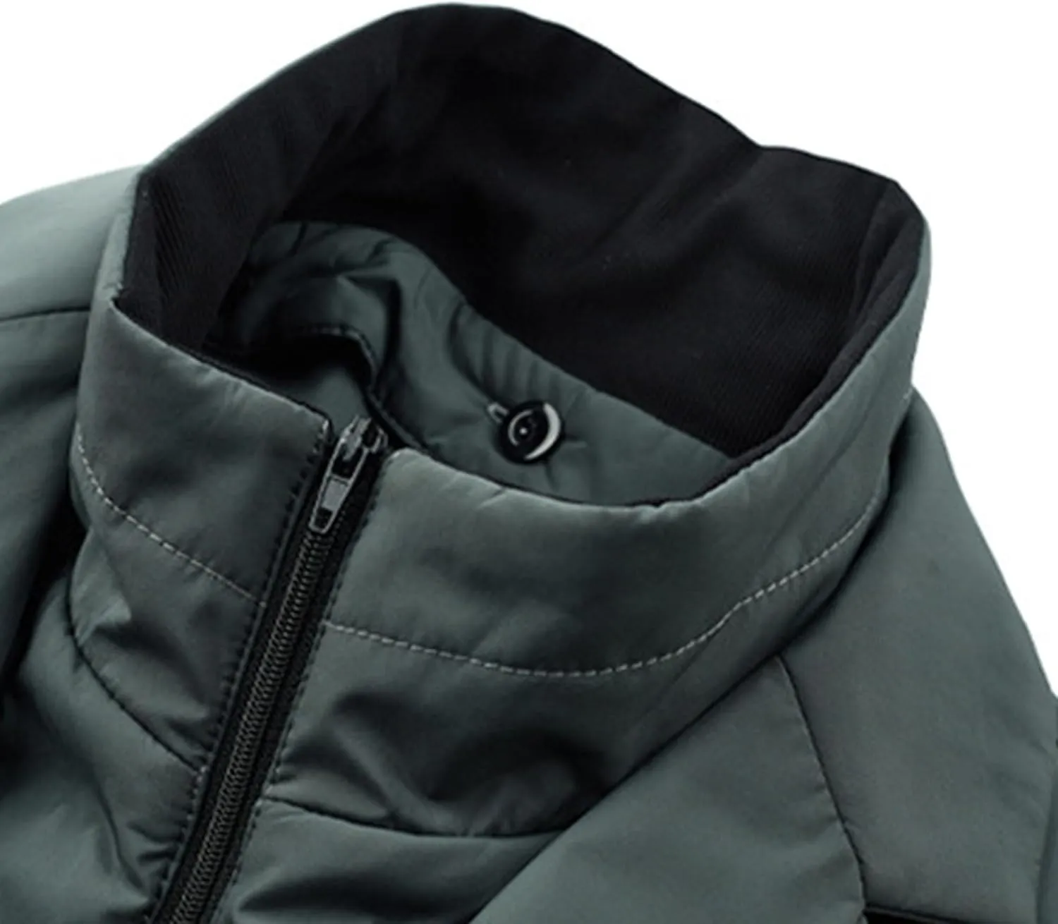Maiyifu-GJ Men's Business Casual Down Jacket Suit Lapel Double Pockets Windbreaker Winter Warm Slim Puffer Jacket