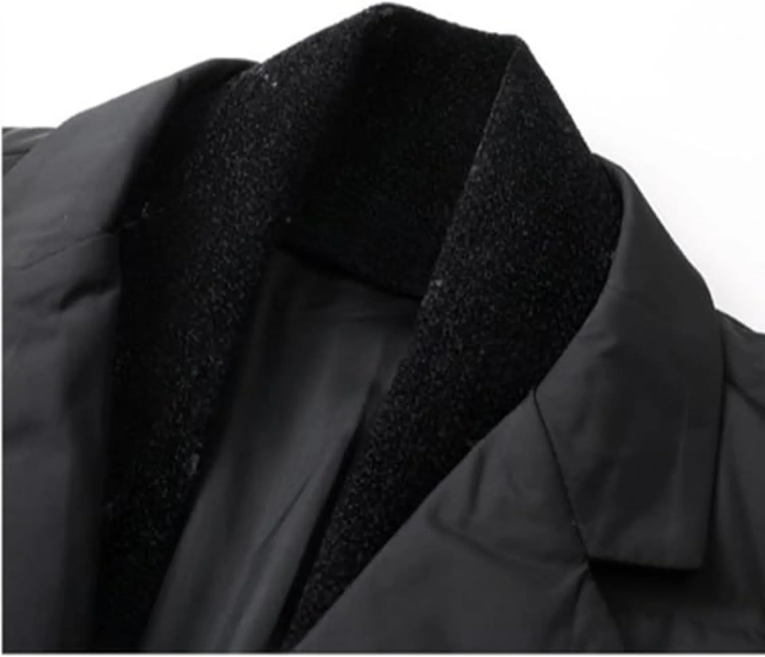 Maiyifu-GJ Men's Business Casual Down Jacket Suit Lapel Double Pockets Windbreaker Winter Warm Slim Puffer Jacket
