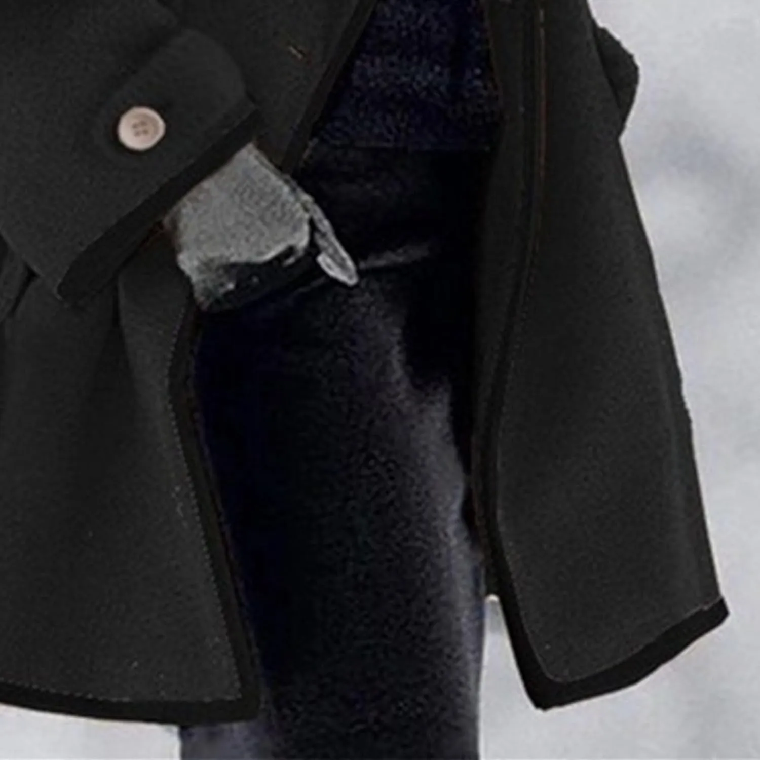 Maiyifu-GJ Wool Coat for Women Plus Size Pea Coat Winter Wool Coat Trench Jacket Ladies Warm Slim Long Overcoat Outwear