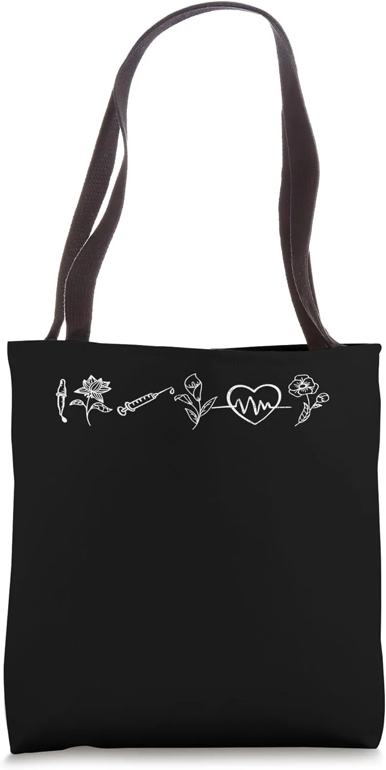 Medical Nurse Modern Minimalist Tee Doctor Rn Floral Minimal Tote Bag