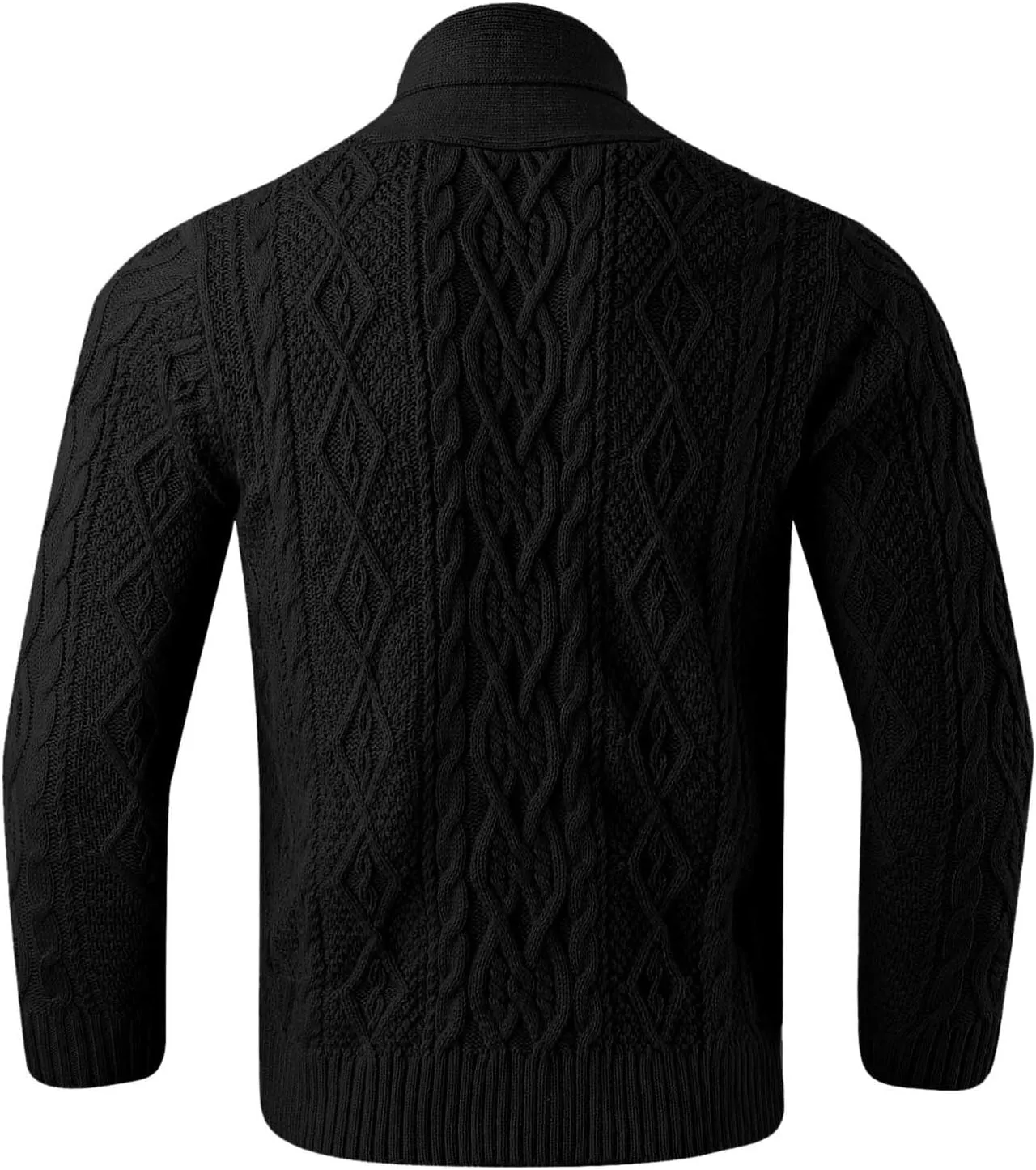 Mens Cardigan Sweater Cable Knit V Neck Button up Sweaters 2024 Winter Soft Warm Ribbed Cardigan Sweater Jacket with Pockets