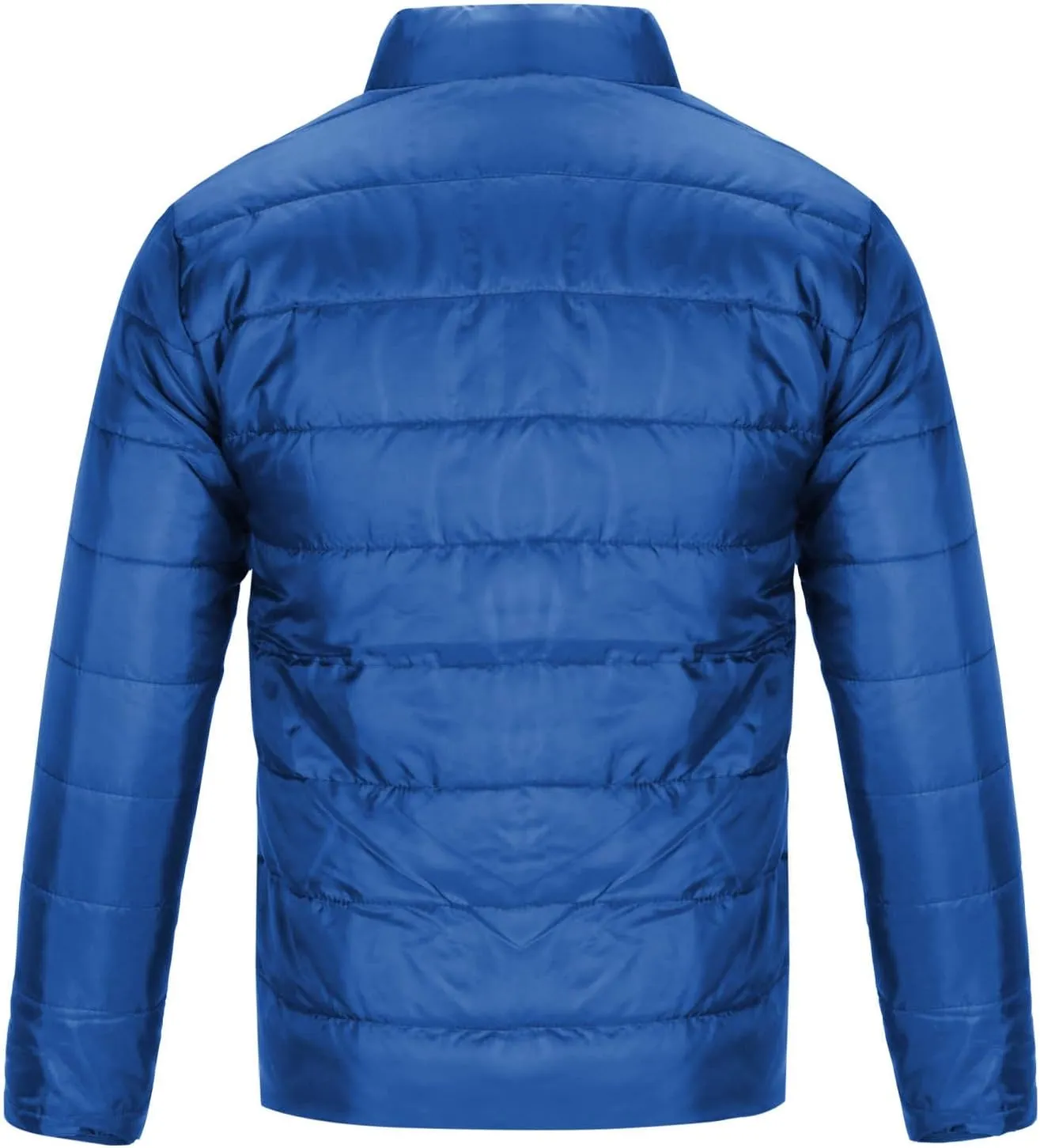 Mens Down Winter Coats Warm Puffer Jacket Stand Collar Cotton Padded Waterproof Outerwear with Zipper Pockets