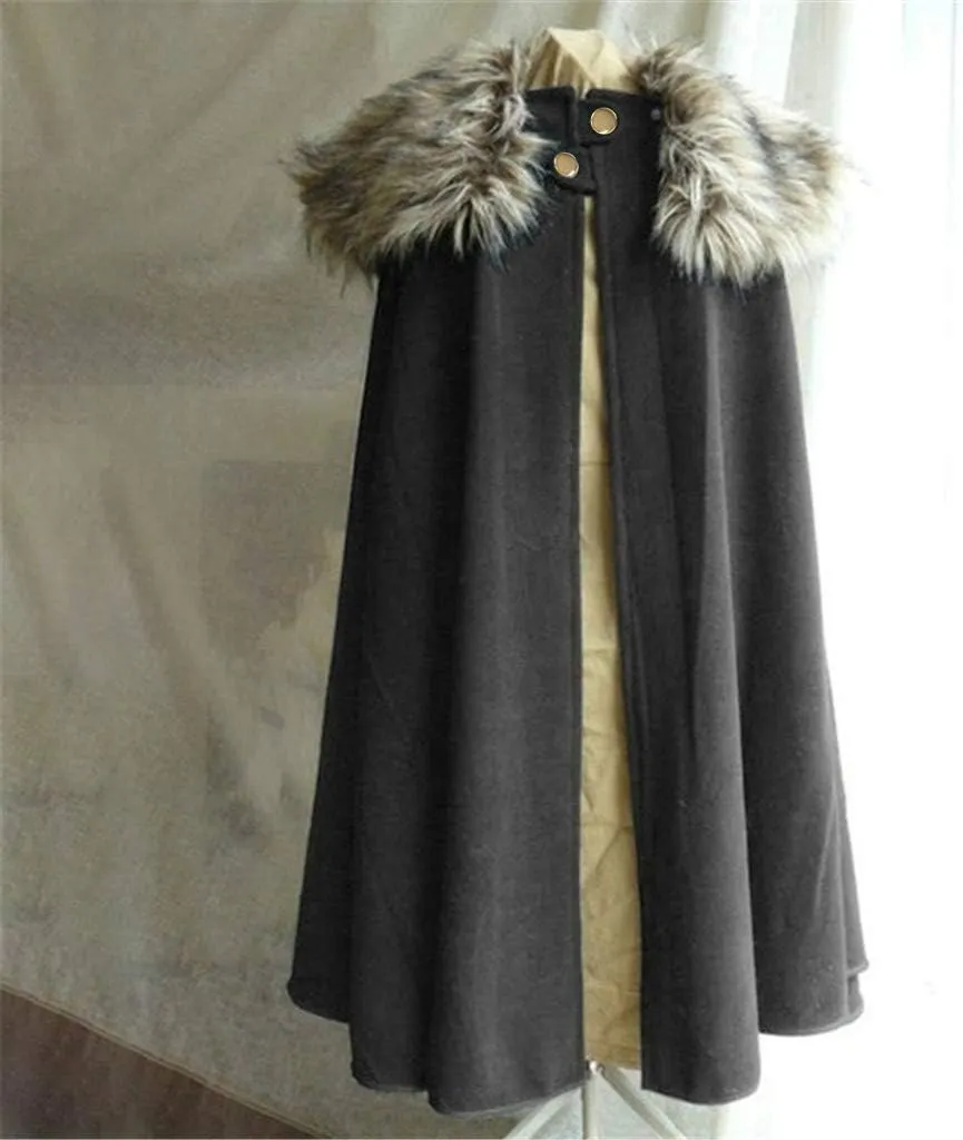 Men's Fashion Cloak LLong Cloak Winter Show Costume Top Blouse Mens Zip up Jacket