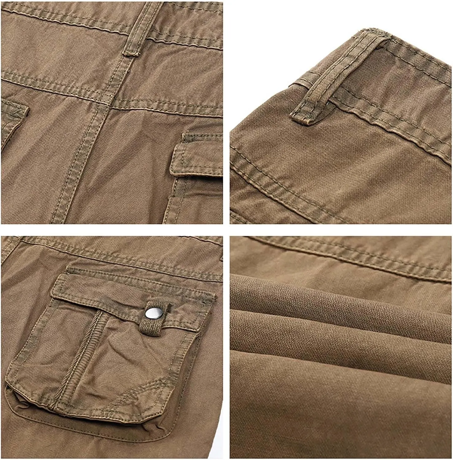 Men's Hiking Tactical Pants Cotton Outdoor Military Combat Cargo Pants Lightweight Slim Fit Slacks Tapered Trousers