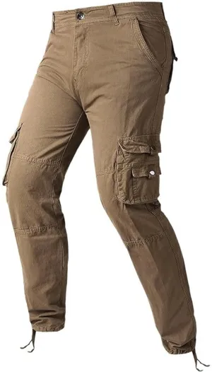 Men's Hiking Tactical Pants Cotton Outdoor Military Combat Cargo Pants Lightweight Slim Fit Slacks Tapered Trousers