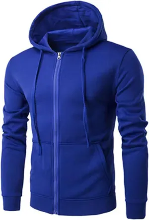 Mens Hoodies Casual Zip Up Outdoor Jackets Long Sleeve Running Workout Coats Trendy Solid Color Outwear With Pocket