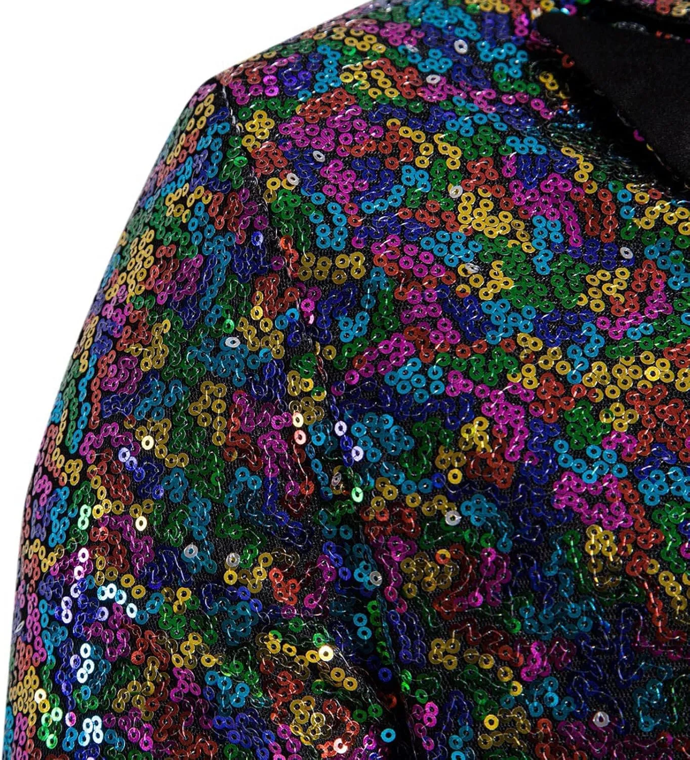 Mens Sequins Blazer 70s 80s Disco Suit Jacket Lapel Tuxedo Jackets for Party Wedding Prom, Shiny Christmas Outfits