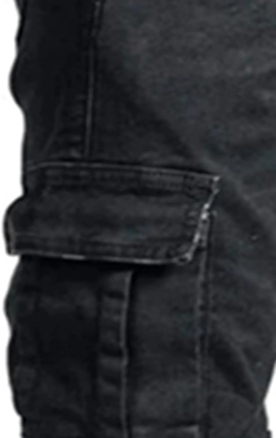 Men's Slim Fit Stretch Cargo Jeans Moto Biker Skinny Ripped Denim Pencil Pants Fashion Pocketed Straight Casual Pants