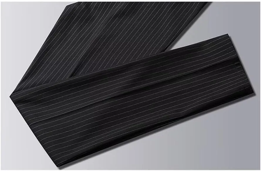 Men's Striped Dress Pants Summer Casual Pinstripe Trousers Slacks Slim Fit Lightweight Classic Work Business Suit Pants