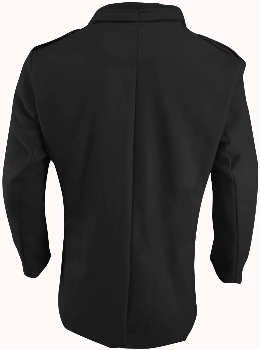 Men's Warm Winter Long Jacket Casual Classic Notched Collar Overcoat with Pockets