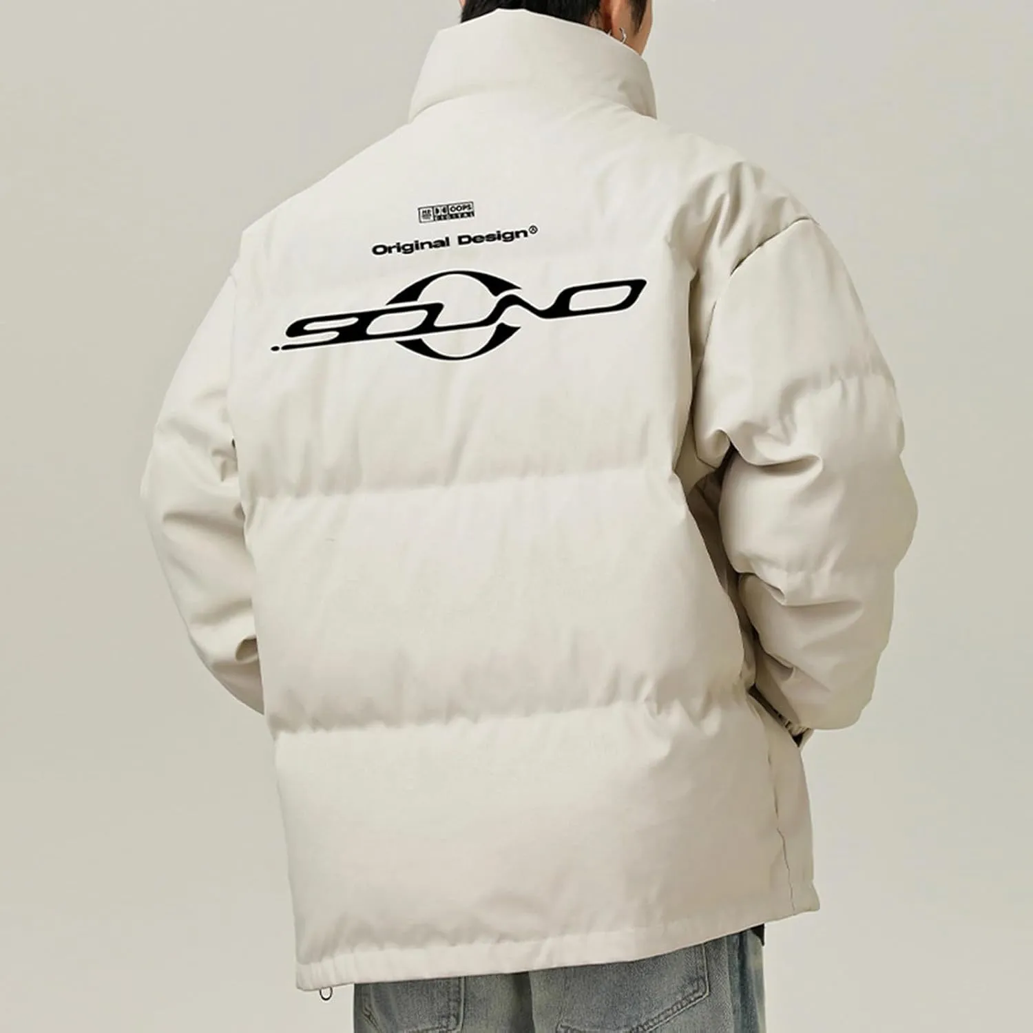 Men'S Winter Jacket Warm Puffer Coats Thicken Cotton Down Coat Stand Collar Lightweight Jacket Travel Padded Jacket