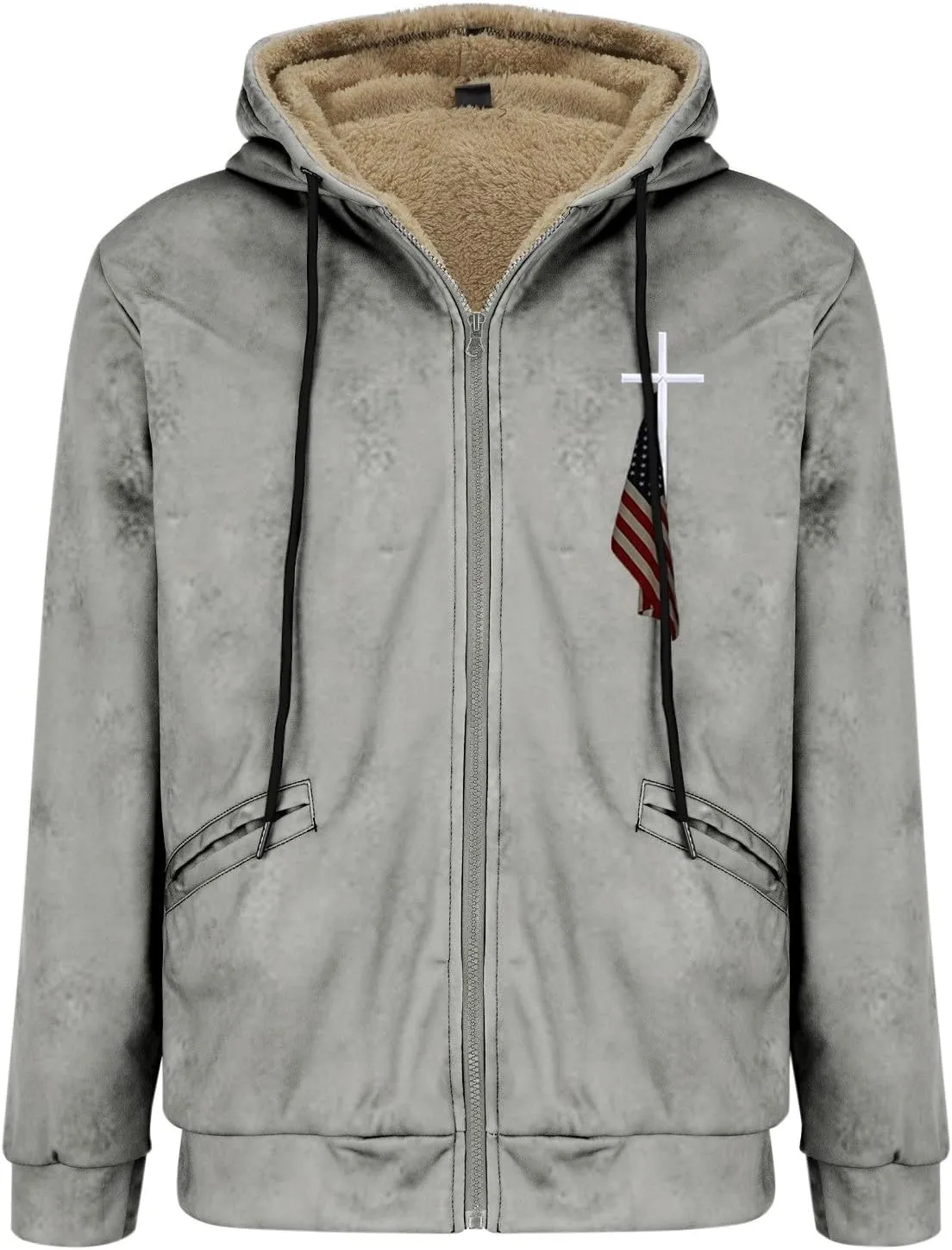 Men's Wool Blend PeaCoat Trim Wool Short Jacket Lapel Splice Solid Warm Slim Overcoat Big Pockets SherPeaLined Mens