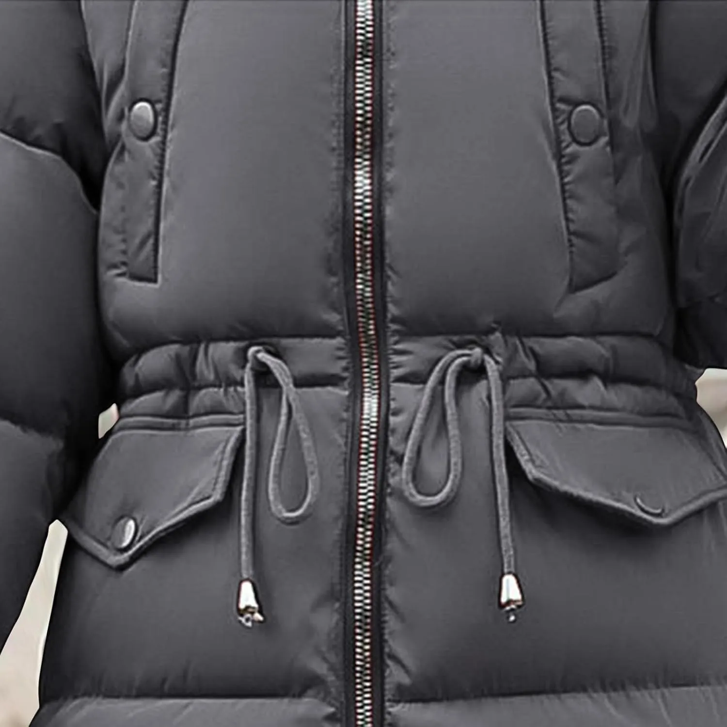 Mmoneyake Winter Coats for Women Oversize Warm Parka Jackets Long Thickened Down Jacket Overcoat Outerwear with Fur Hood