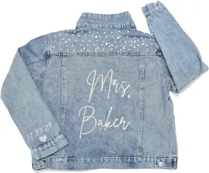 Noni Custom Bride Denim Jacket, Bride Jean Jacket, Future Mrs Jacket,Custom Personalized Jacket, Wedding Jean Jacket