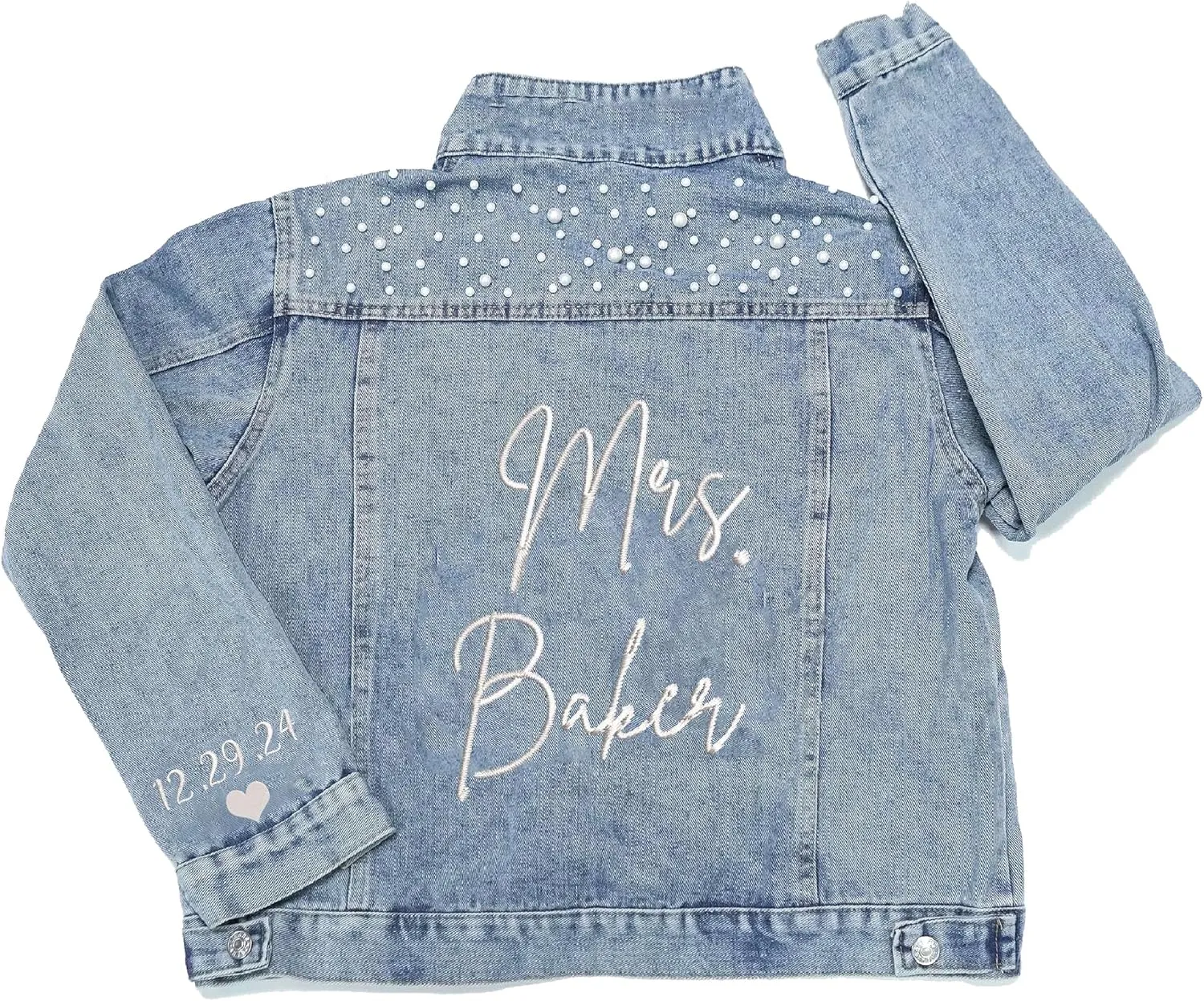 Noni Custom Bride Denim Jacket, Bride Jean Jacket, Future Mrs Jacket,Custom Personalized Jacket, Wedding Jean Jacket