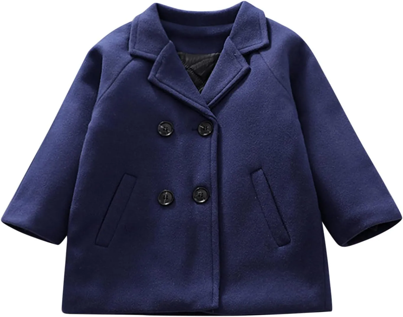 Notched Boys Coat Girls Trench Kids Jacket Wool Collar Baby Breasted Plaid Coat Coat Double Toddler Boys Raincoat