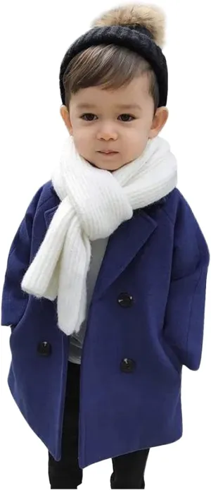 Notched Boys Coat Girls Trench Kids Jacket Wool Collar Baby Breasted Plaid Coat Coat Double Toddler Boys Raincoat