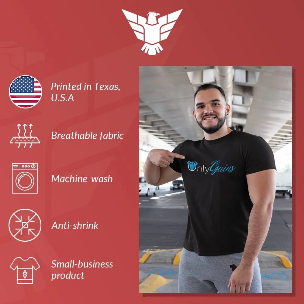 Only Gains | Funny Fitness Gift Shirt for Guys