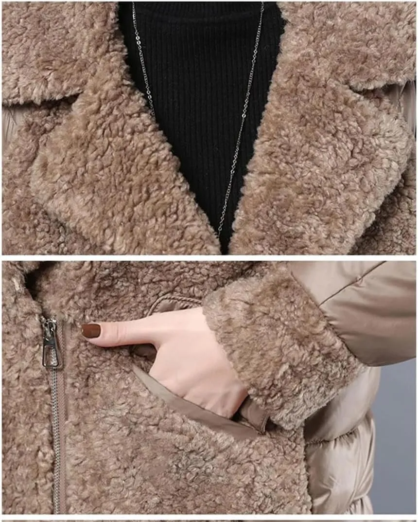 Patchwork Down Cotton Short Jacket Female Thick Warm Slim Zipper Padded Parkas Elegant Winter Coat Clothes