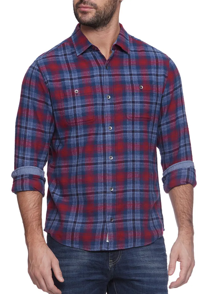 Penton LS Flannel in Navy Red by Flag and Anthem
