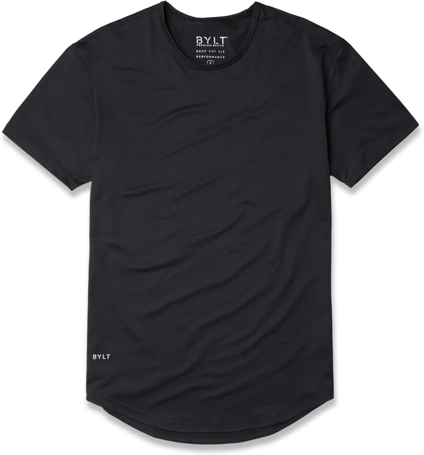 Performance Drop-Cut Men's T Shirt  Athletic Drop Cut Crewneck Tee  Moisture Wicking, Quick-Dry, Tapered Fit