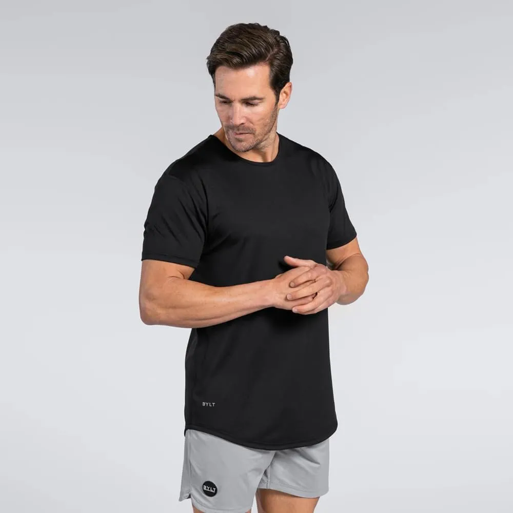 Performance Drop-Cut Men's T Shirt  Athletic Drop Cut Crewneck Tee  Moisture Wicking, Quick-Dry, Tapered Fit