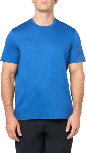 Perry Ellis Men's Cool Interlock Crew Neck Short Sleeve Tee with Lightweight, Moisture-Wicking Fabric
