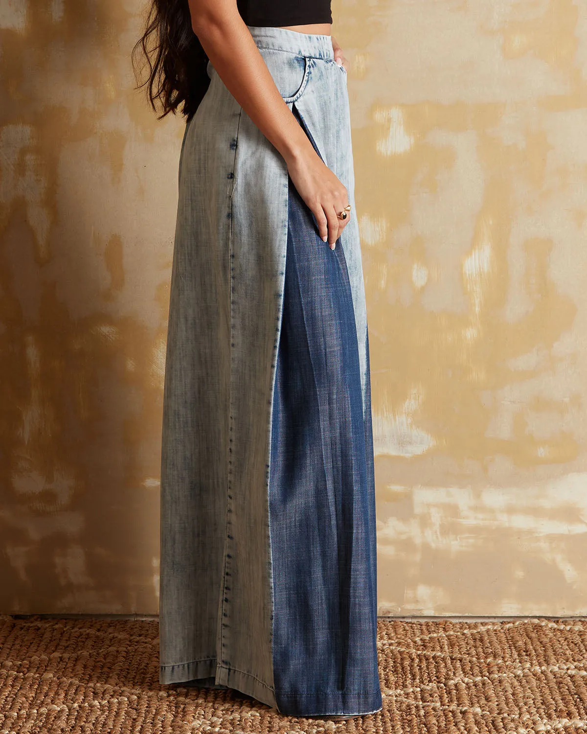 Pleats Please Wide-Legged Jeans