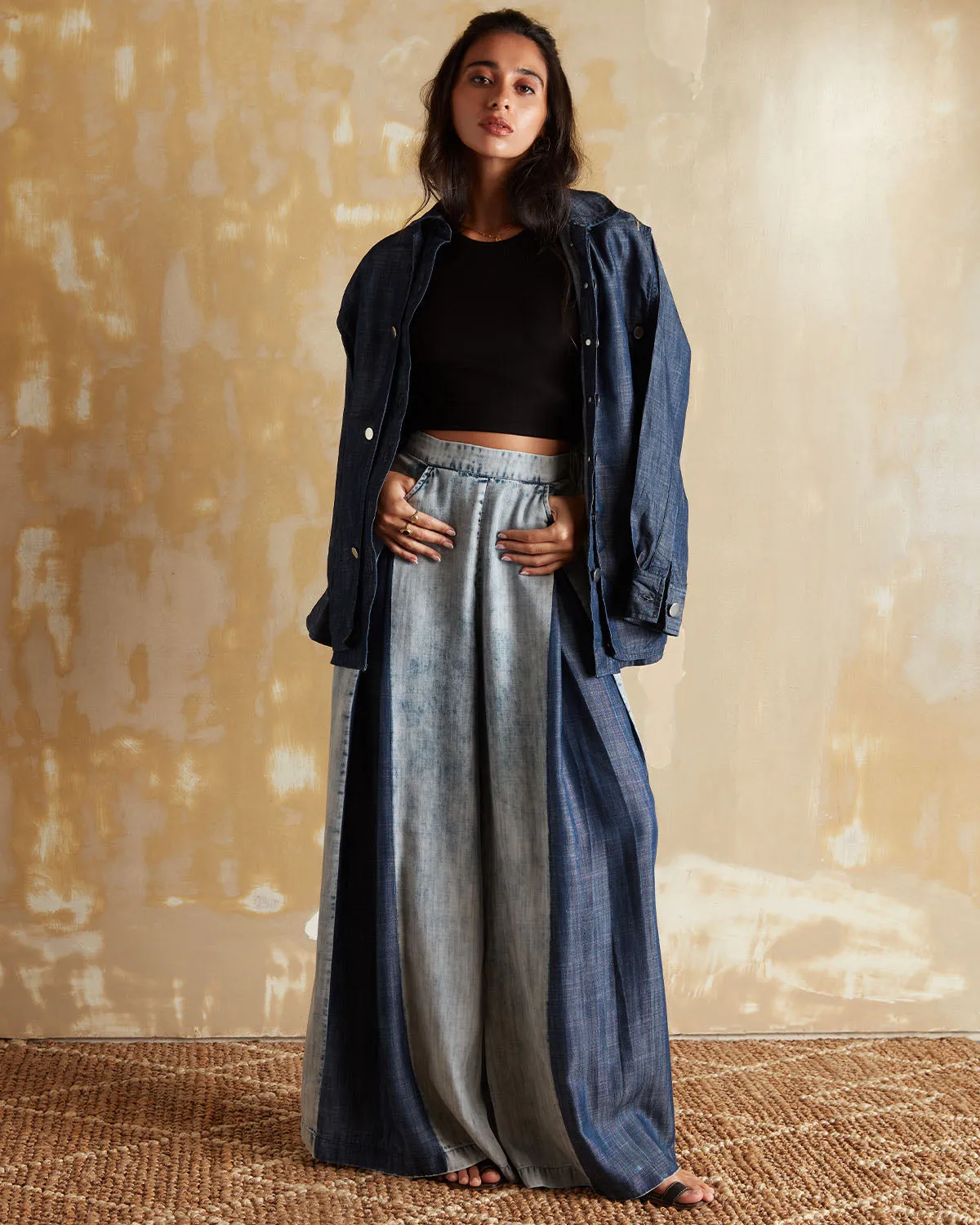 Pleats Please Wide-Legged Jeans