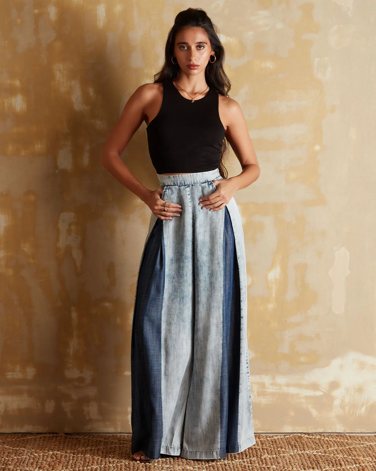 Pleats Please Wide-Legged Jeans